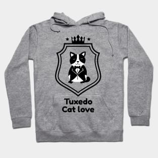 Tuxedo cat love Hoodie